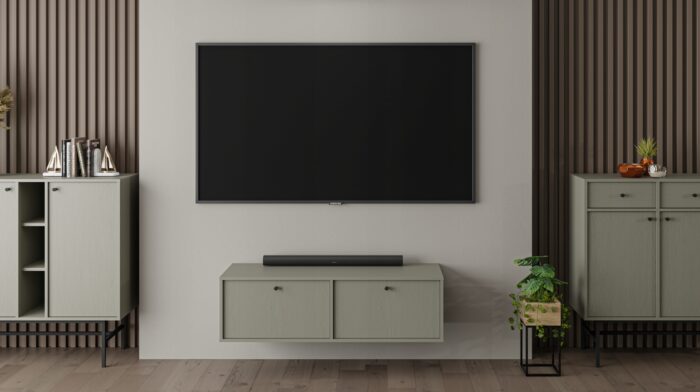 Szafka RTV AVILA 120 cm zielona wisząca z klapami