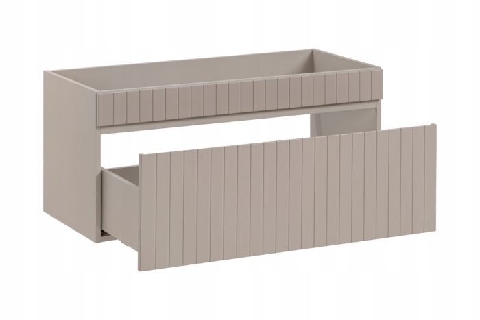 Szafka pod umywalkę ICONIC 120 cm kaszmir wisząca blat regał szuflada frezowany front