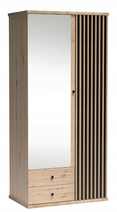 Szafa CAMPA 100 cm dąb artisan szafka na buty lustro szuflady półki wieszak lamele
