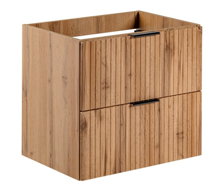 ADEL 60 cm dąb wotan szafka łazienkowa ryflowane fronty 2 szuflady uniwersalna