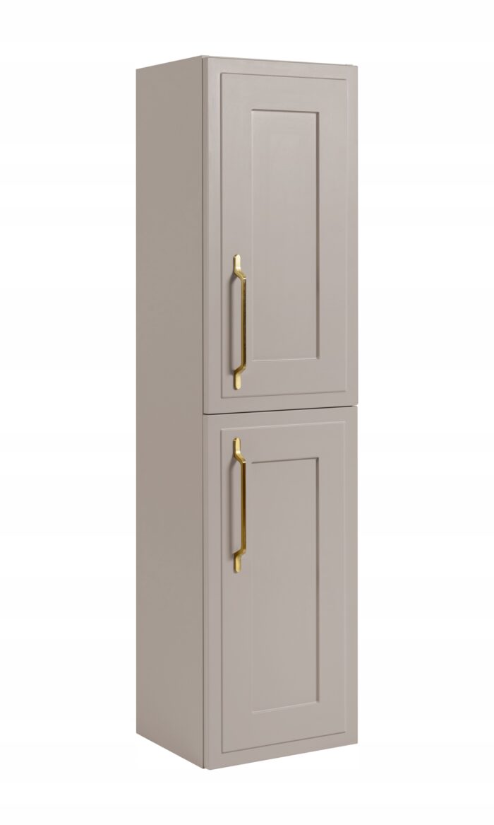 Słupek łazienkowy CLASSIC 136 cm kaszmir dwoje drzwi złote uchwyty