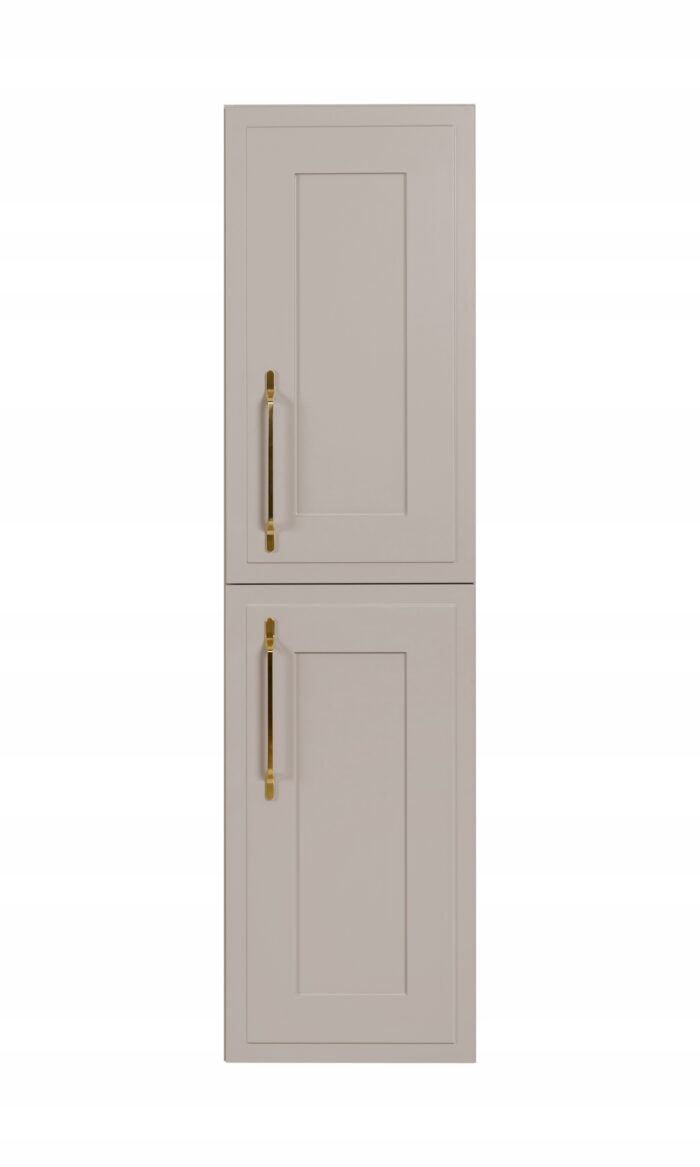 Słupek łazienkowy CLASSIC 136 cm kaszmir dwoje drzwi złote uchwyty