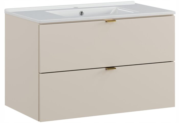 Szafka łazienkowa DALIA kaszmir 80 cm z umywalką wpuszczaną