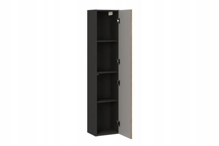 Słupek łazienkowy TALIA 140 cm czarny | dąb