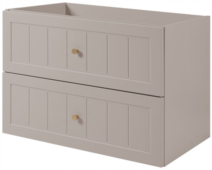 Szafka łazienkowa GUSTO kaszmir 80 cm frezowane fronty