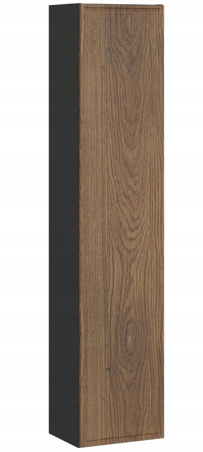 Słupek łazienkowy TALIA 140 cm czarny | dąb