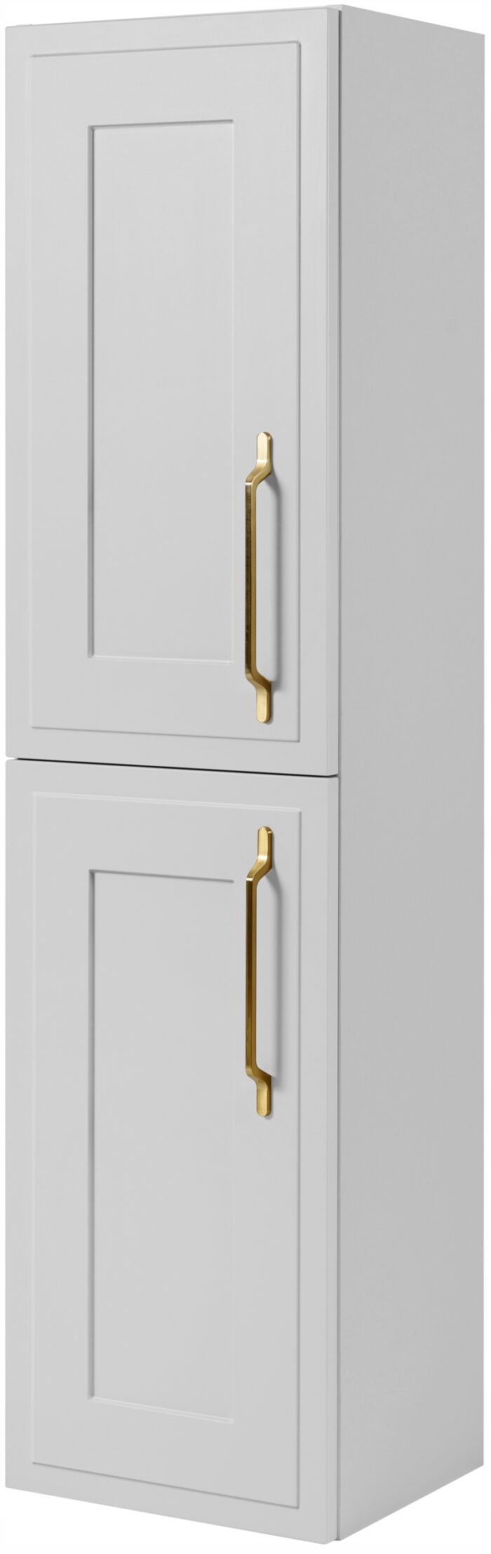 Słupek łazienkowy CLASSIC 136 cm biały dwoje drzwi złote uchwyty