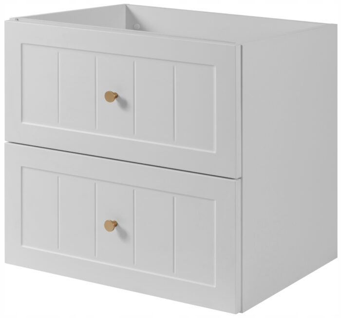 Szafka łazienkowa GUSTO biała 60 cm frezowane fronty