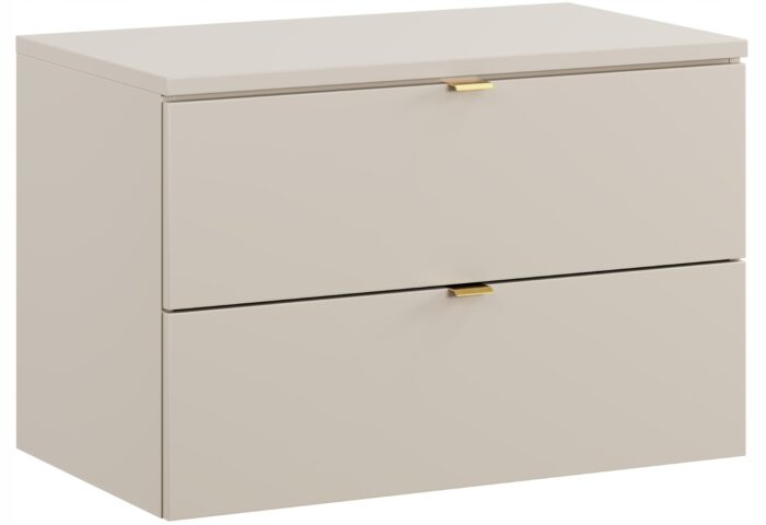 Szafka  łazienkowa DALIA kaszmir 80 cm z blatem gładkie fronty