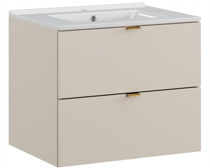 Szafka łazienkowa DALIA kaszmir 60 cm z umywalką wpuszczaną