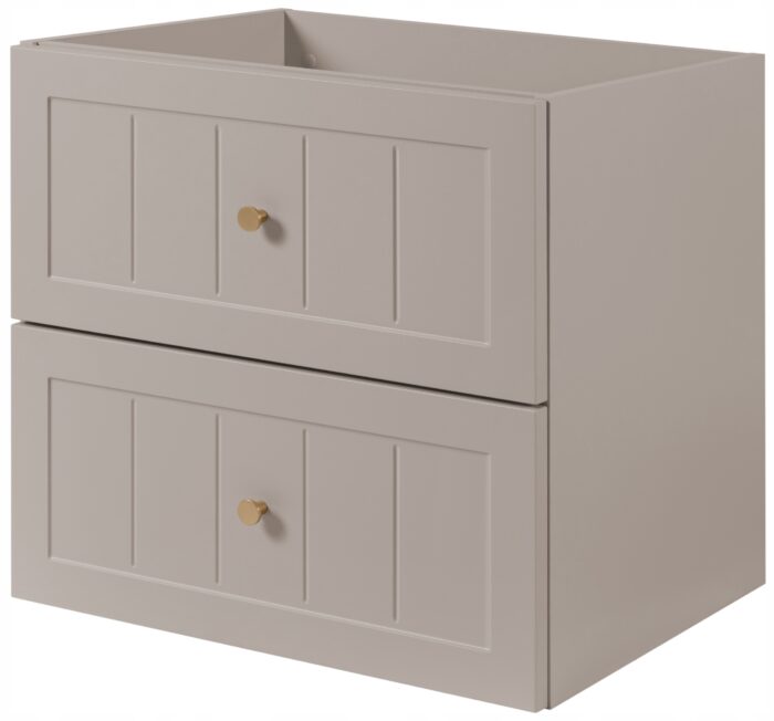 Szafka łazienkowa GUSTO kaszmir 60 cm frezowane fronty