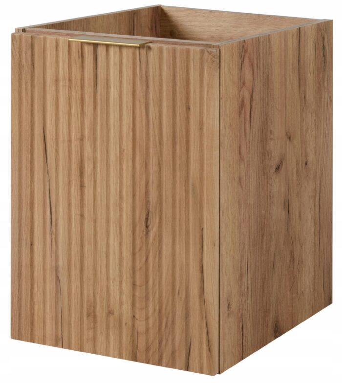 FLOW 40 cm dąb craft szafka łazienkowa drzwi ryflowany front