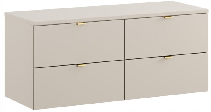 Szafka  łazienkowa DALIA kaszmir 120 cm z blatem gładkie fronty