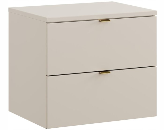 Szafka  łazienkowa DALIA kaszmir 60 cm z blatem gładkie fronty