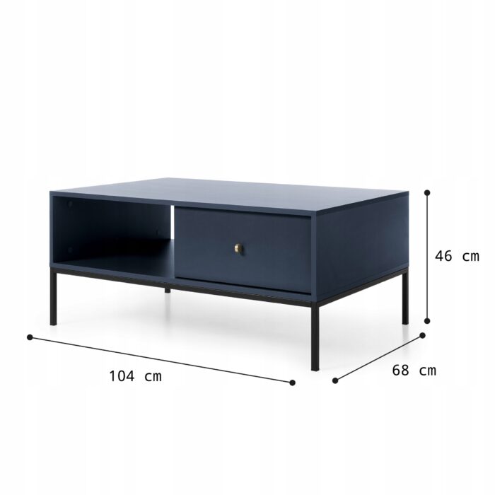 ŁAWA MONO 103 cm granat POJEMNA