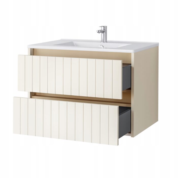 Komplet mebli łazienkowych MELITO migdał 70 cm + 2 słupki 165 cm