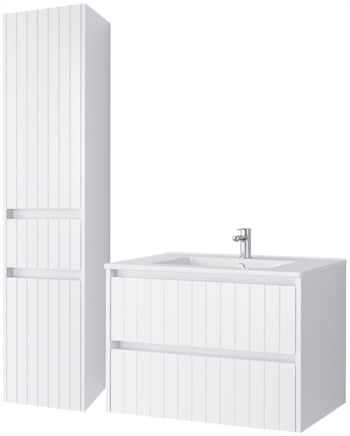 Komplet mebli łazienkowych MELITO biały 70 cm + słupek