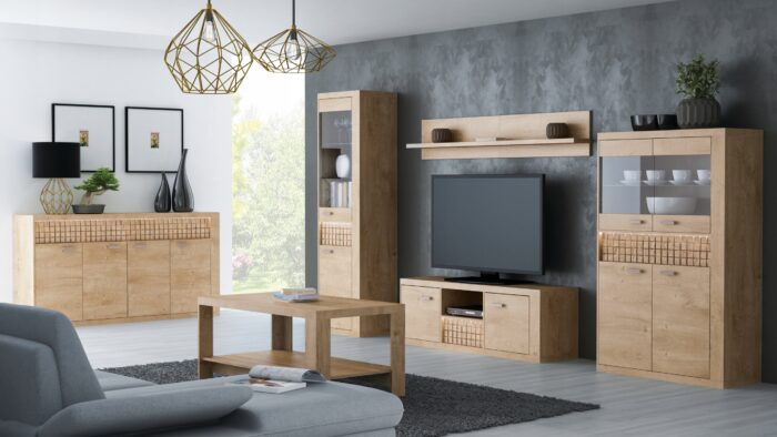 Komoda NATURAL 192 cm dąb Ribbeck pojemna