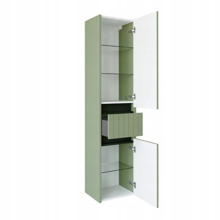 Komplet mebli łazienkowych MELITO zielony 70 cm + 2 słupki 165 cm