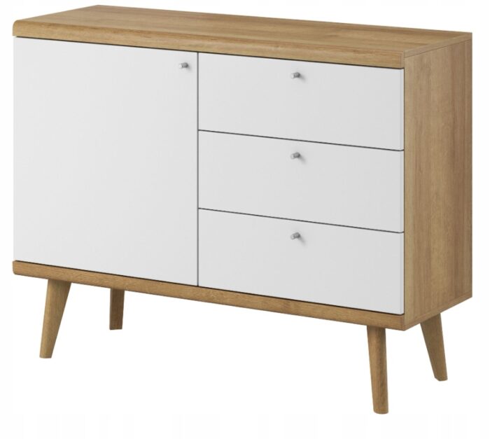 komoda PRIMO 107 Dąb Riviera Biała