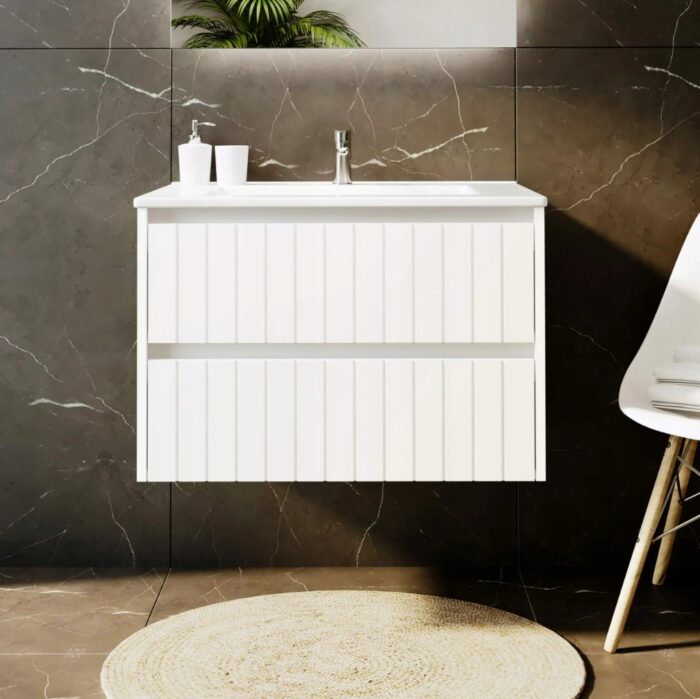 Komplet mebli łazienkowych MELITO biały 60 cm + 2 słupki 165 cm
