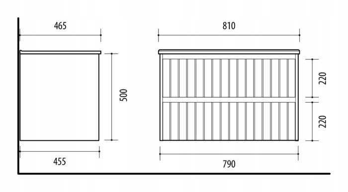 Komplet mebli łazienkowych MELITO biały 80 cm + słupek