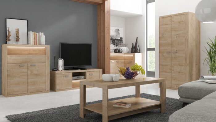 Komoda NATURAL 102 cm dąb Ribbeck pojemna