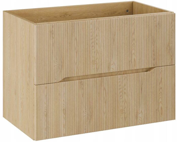 NORDIC 80 cm dąb cremona szafka łazienkowa ryflowane fronty