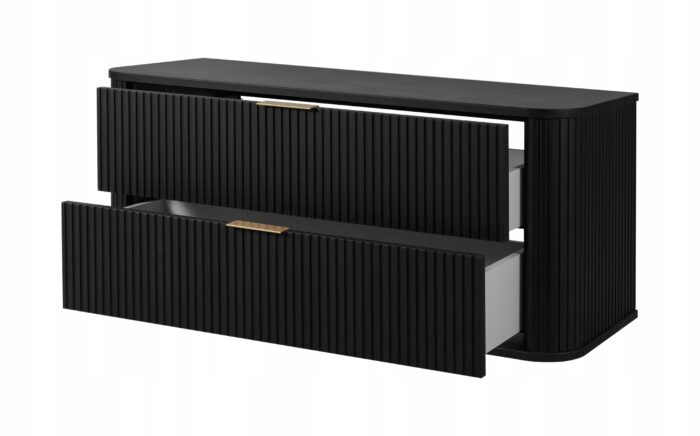 Szafka pod umywalkę GLAMOUR 120 cm czarna