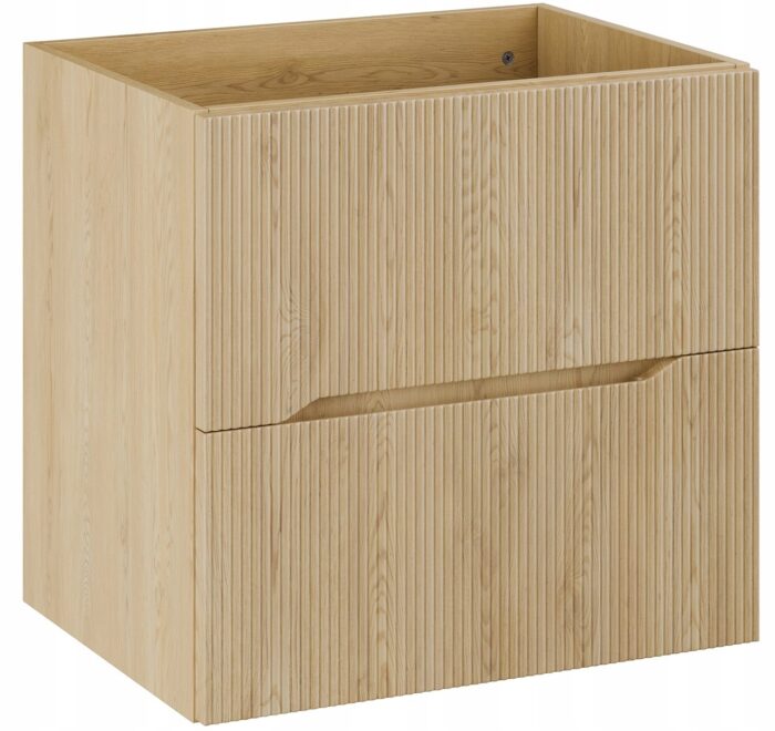 NORDIC 60 cm dąb cremona szafka łazienkowa ryflowane fronty