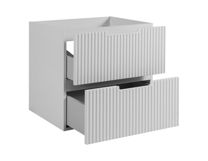 Szafka pod umywalkę VENA 60 cm biała 2 x szuflada lamele