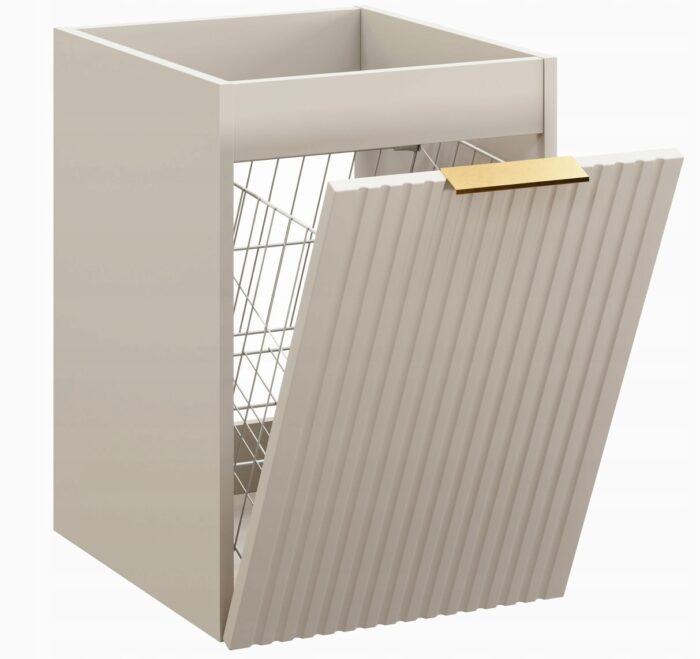 ADEL 40 cm kaszmir szafka łazienkowa z koszem na pranie ryflowana