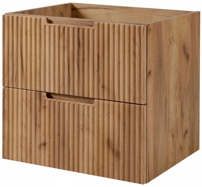 Szafka pod umywalkę VENA 60 cm dąb craft 2 x szuflada lamele