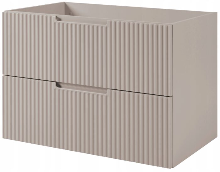 Szafka pod umywalkę VENA 80 cm kaszmir 2 x szuflada lamele