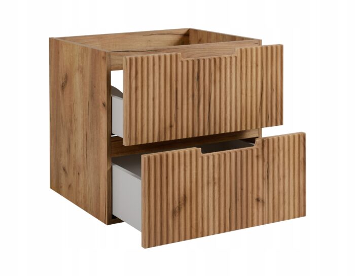 Szafka pod umywalkę VENA 60 cm dąb craft 2 x szuflada lamele