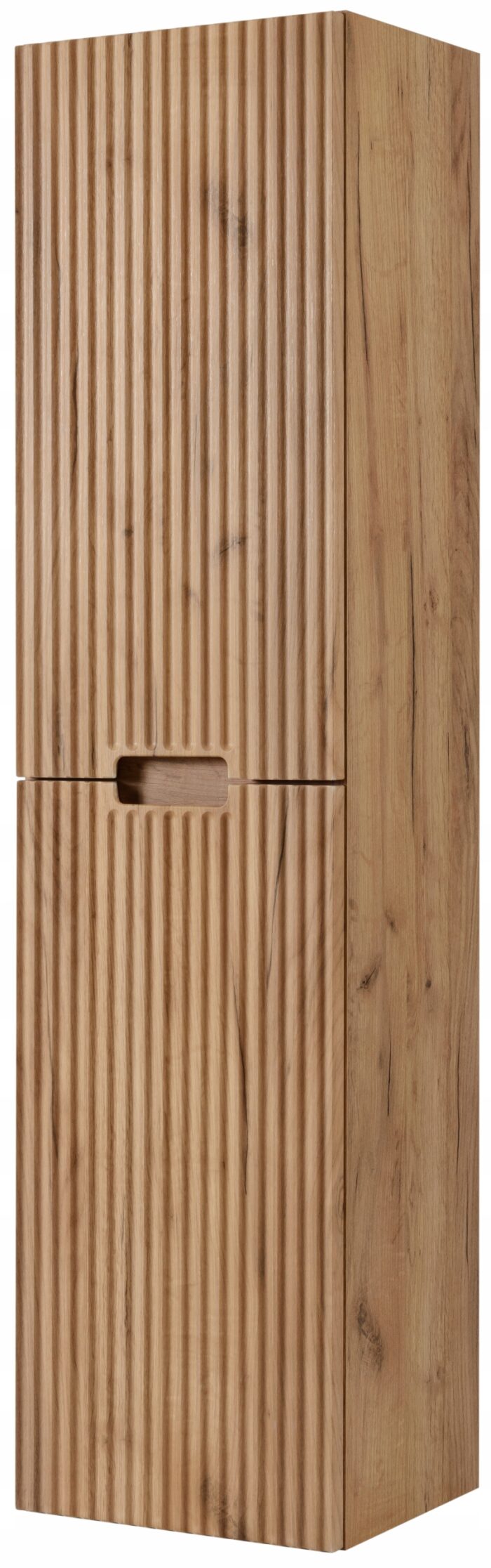VENA 36 x 136 cm dąb craft słupek łazienkowy ryflowane drzwi wewnątrz półki