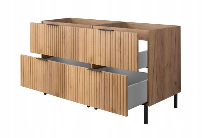 FLOW 120 cm dąb craft szafka łazienkowa bez blatu i bez umywalki