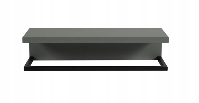Półka łazienkowa LOV 40 cm zielona lakierowana półmat z metalową ramą loft