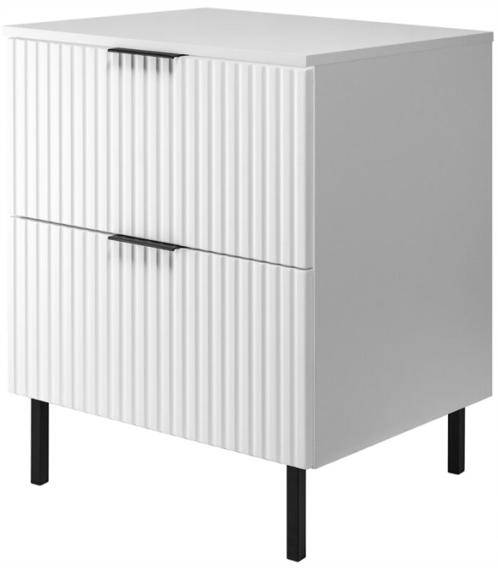 FLOW 60 cm biała Szafka łazienkowa z blatem i nóżkami metalowymi