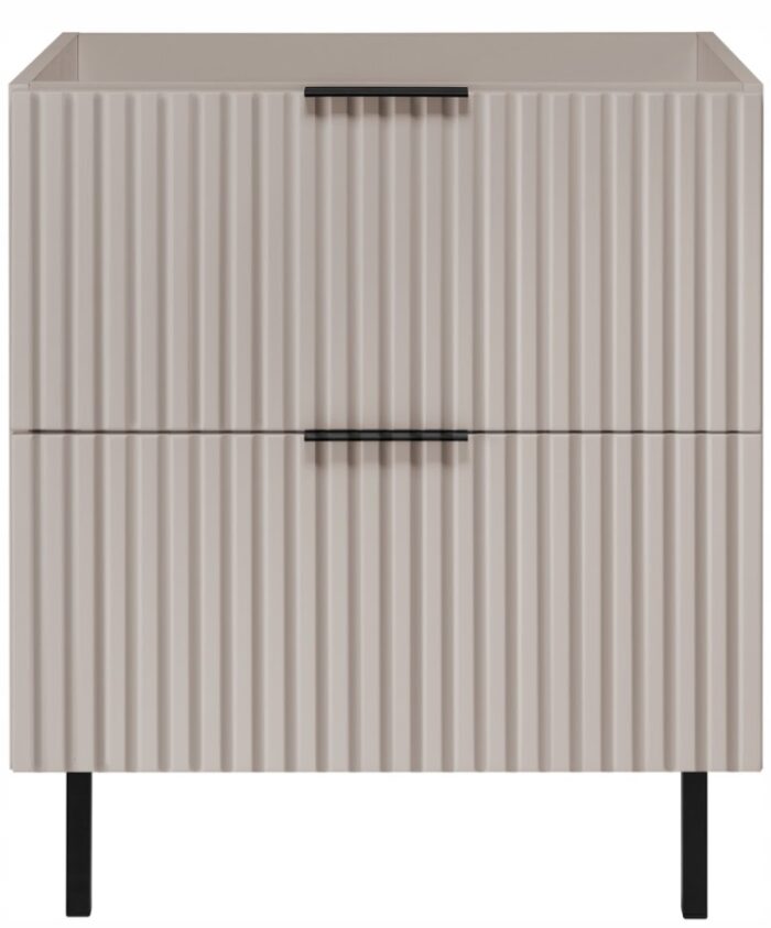 FLOW 60 cm Kaszmir Szafka Łazienkowa Ryflowana Bez Blatu Nóżki Metal HIT