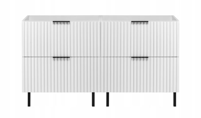 FLOW 120 cm biała szafka łazienkowa bez blatu i bez umywalki