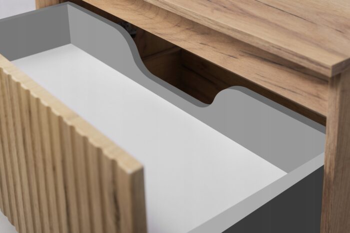 FLOW 80 cm Dąb Craft Szafka Łazienkowa z Umywalką Wpuszczaną i Nóżkami
