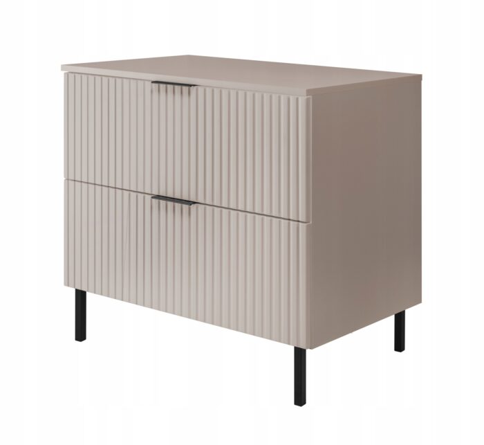 FLOW 80 cm kaszmir szafka łazienkowa z blatem i nóżkami metalowymi