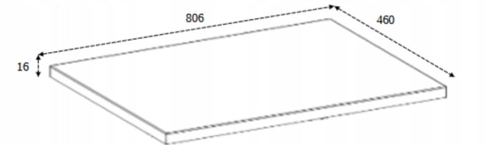 FLOW 80 cm kaszmir szafka łazienkowa z blatem i nóżkami metalowymi