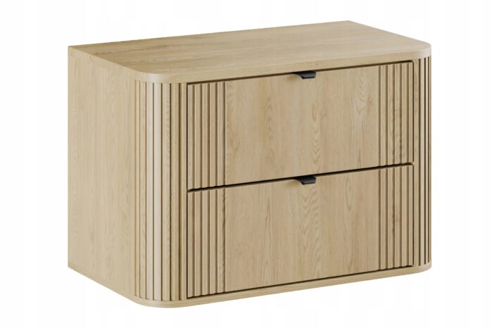 Szafka łazienkowa Ovalia Cremona 80 cm Dąb Cremona z blatem