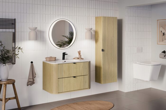 Szafka łazienkowa Ovalia Cremona 80 cm Dąb Cremona