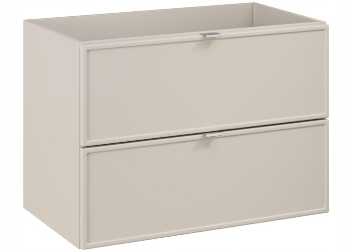 Szafka łazienkowa Bella Cashmere 80 cm Kaszmir wisząca 2-szufladowa pod umywalkę