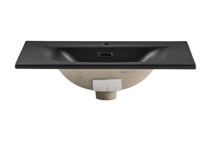 Szafka z CZARNĄ UMYWALKĄ 61 cm Zieleń LAKIEROWANA Frezowany FRONT Szuflady