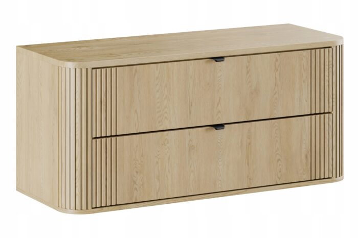 Szafka łazienkowa Ovalia Cremona 120 cm Dąb Cremona z blatem