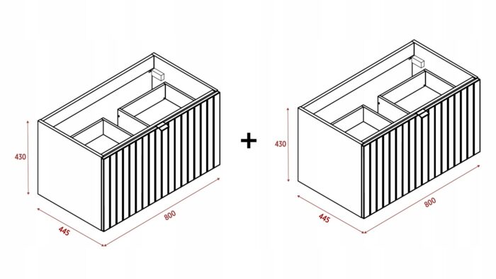 Szafka pod umywalkę HARMO 160 cm zielona lakierowana